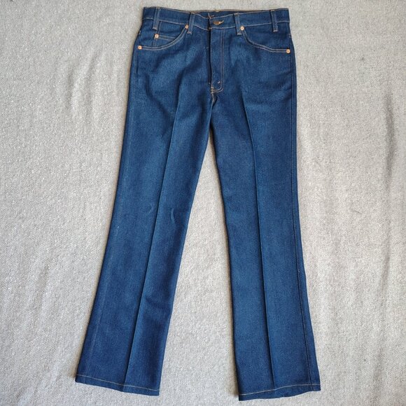 VINTAGE Levis Jeans Mens 34x34 Raw Dark Indigo 517 Orange Tab Deadstock USA - Picture 1 of 14